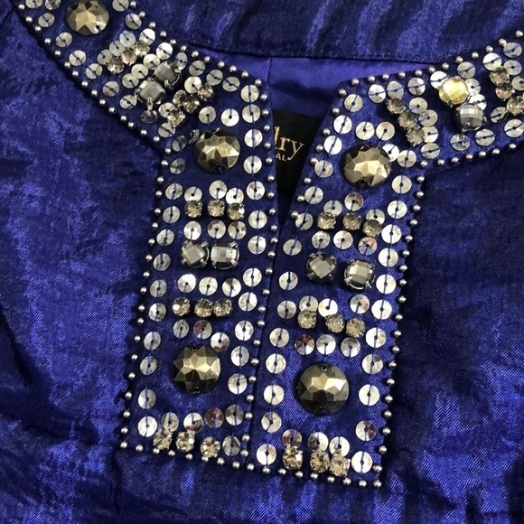 Laundry by Shelli Segal blue bling dress size 6 - Picture 13 of 13